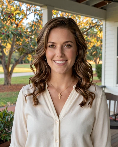 Hannah, 32, Macon Georgia - trucker dating profile on Georgia farmhouse porch