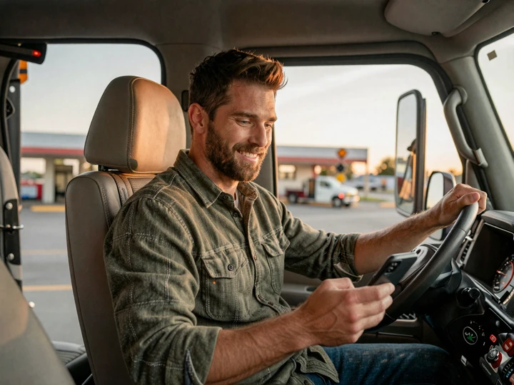 Frustrated CDL driver deleting a swipe app on his phone - why truck drivers struggle with traditional dating apps