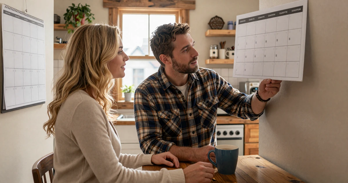 Woman at a Georgia farmhouse reviewing a trucker profile on her laptop - how women can connect with truckers safely